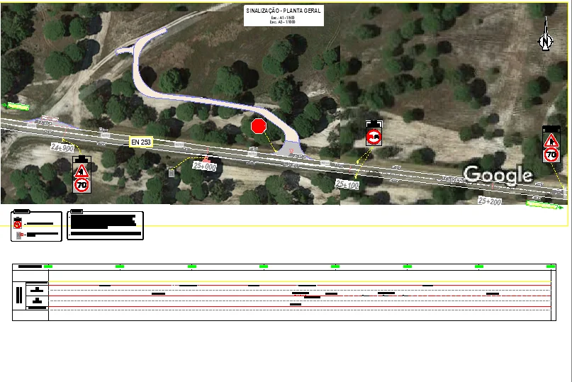 Planta de licenciamento de entroncamento na EN253, Alcácer do Sal
