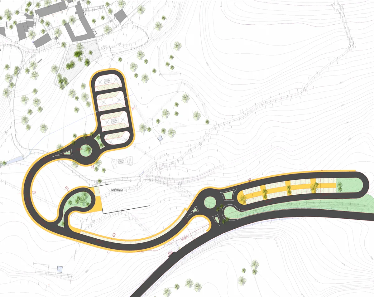 Arruamentos do Parque Cercal da Escola Superior Aveiro Norte