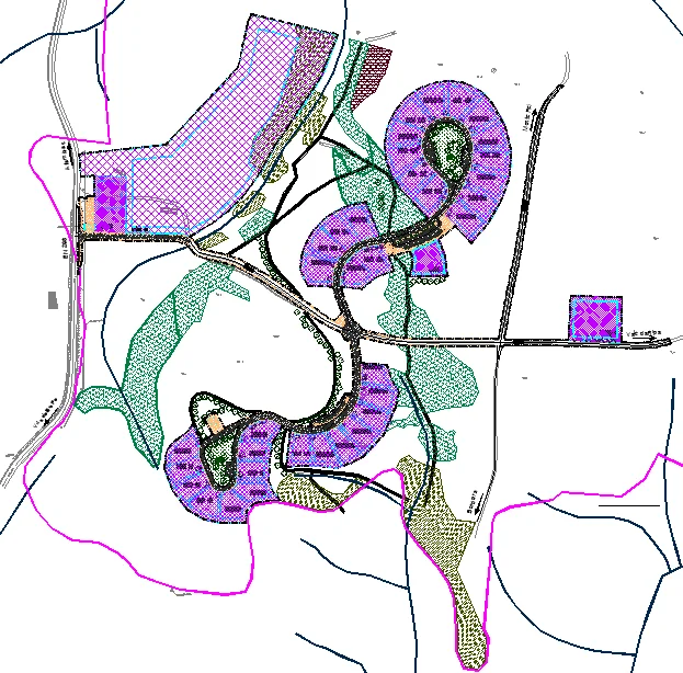 Planta do loteamento Cabeços da Bordeira, Aljezur