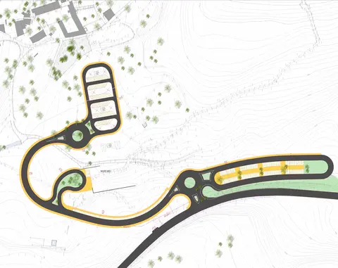 Arruamentos do Parque Cercal da Escola Superior Aveiro Norte